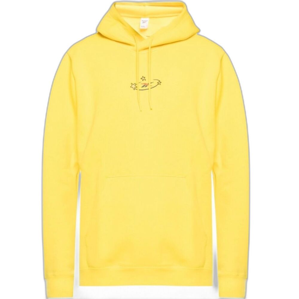 Reebok Yellow Tom and Jerry Hoodie Hoodie Sweatshirt Pull Over Men's Size S